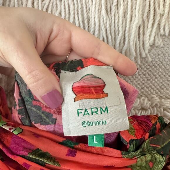 FARM Rio Pink and Orange Floral Maxi Dress - Picture 2 of 9